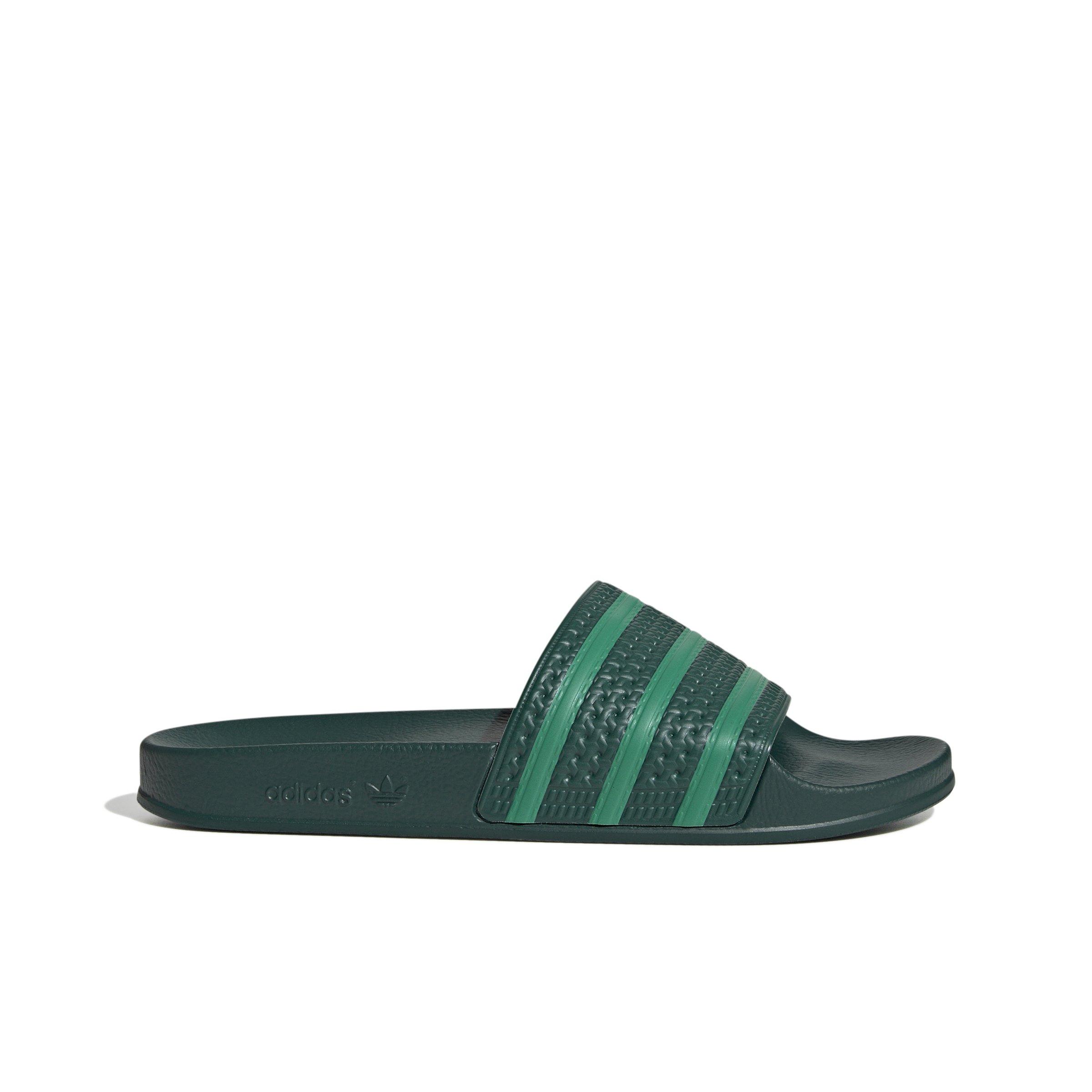 Khaki green best sale adidas sliders